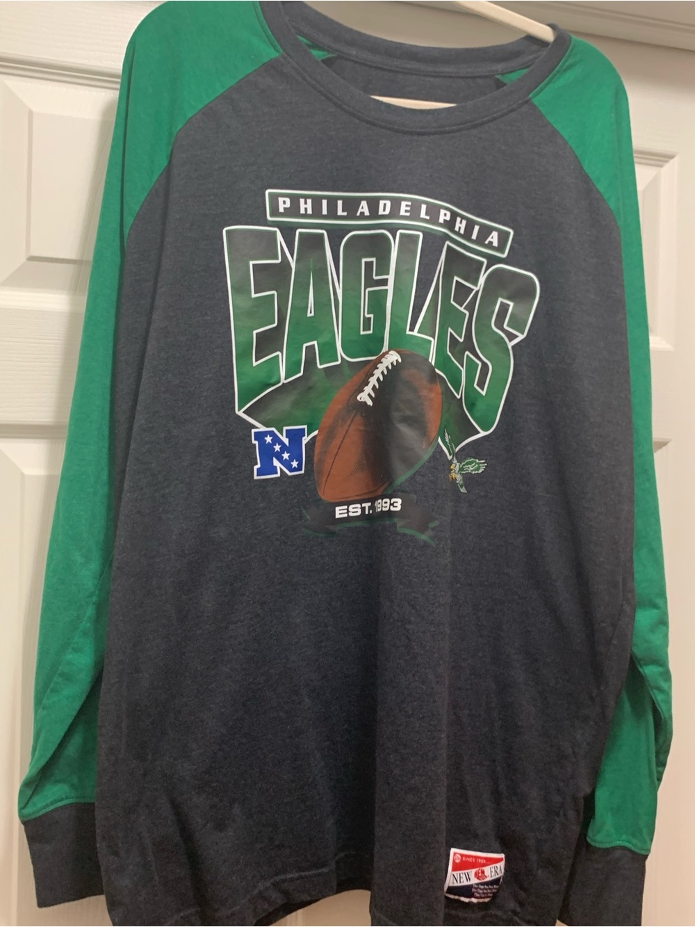 Philadelphia Eagles Raglan Long-Sleeve Shirt - Green/Charcoal